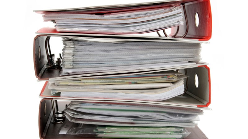 stack of binders